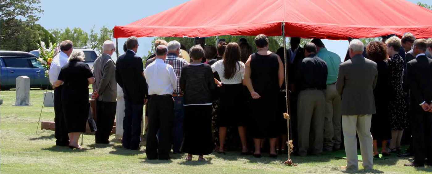 People attending funeral image
